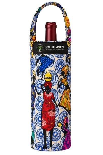 Shweshwe wine bottle bag